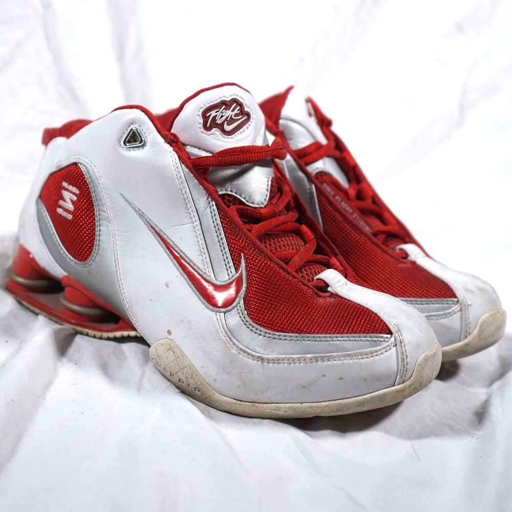 Women's Nike Flight Shox Basketball Shoes White Red Size 6.5 2004